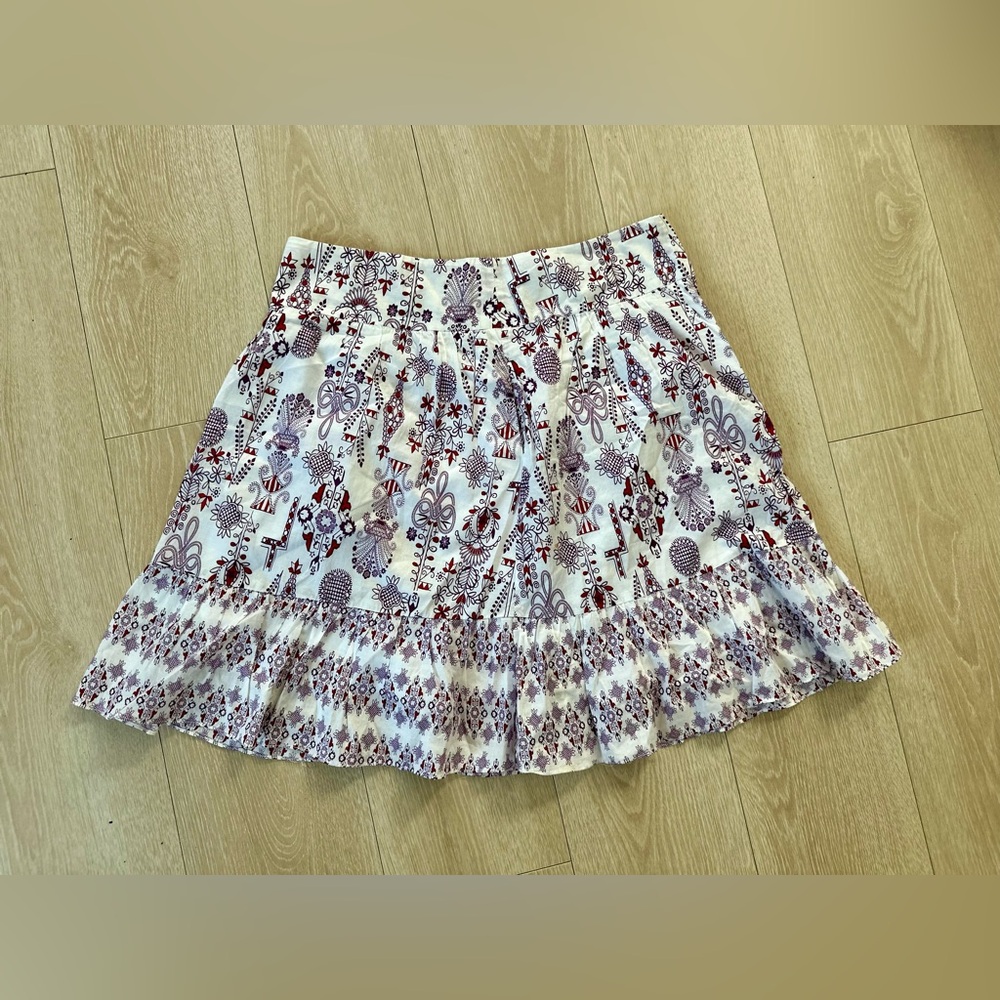 H&M Purple and White Mini Skirt